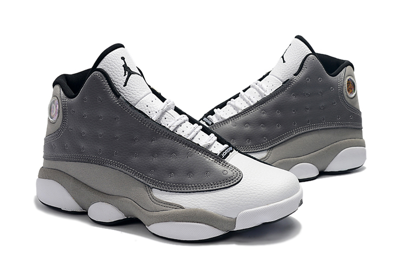 2019 Men Jordan 13 Light Grey White Shoes
